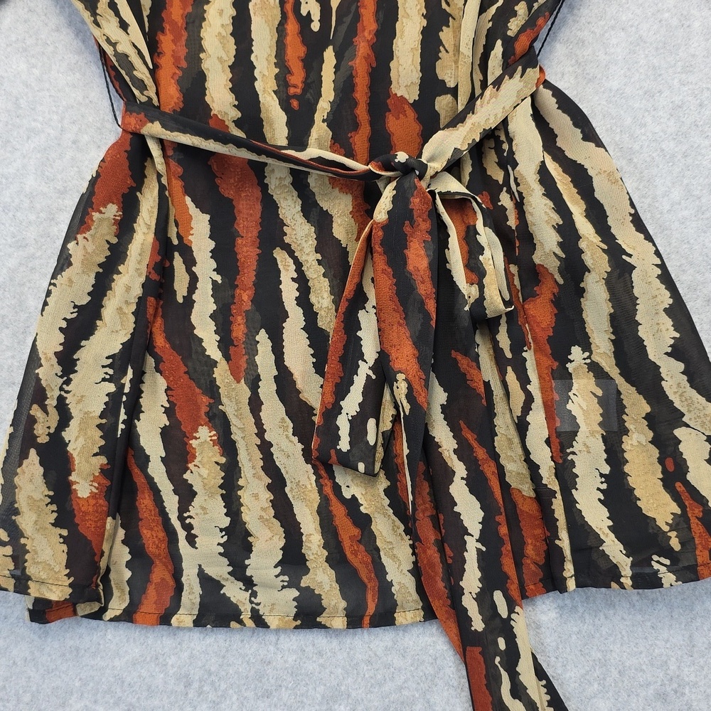 Allison Taylor Multicolor Patterned Shear Blouse - Picture 3 of 8